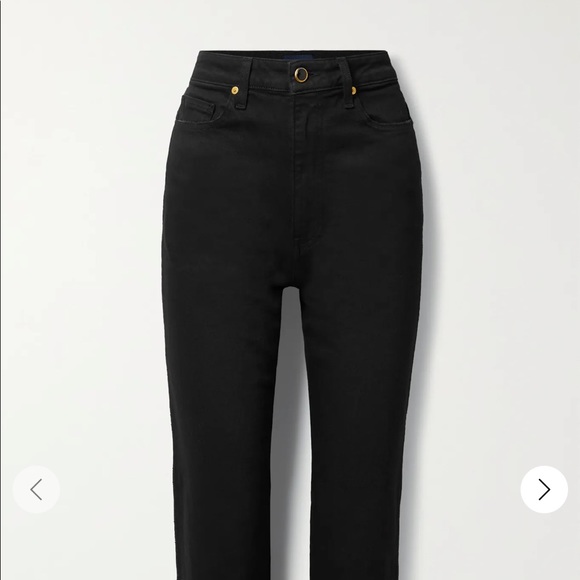 Khaite Abigail Straight Stretch Jeans in Black - Picture 5 of 5